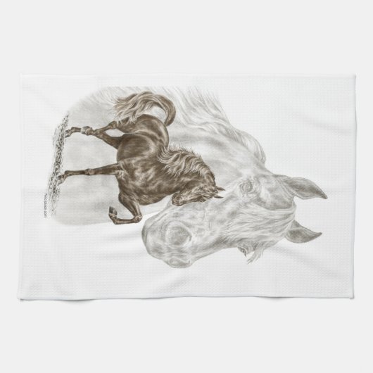 Linge De Cuisine Morgan Horse Art (Horizontal)