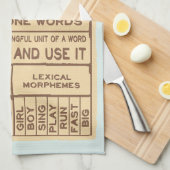 Linge De Cuisine Morphèmes libres Funny Grammar Anglais (Quart Plié)