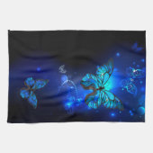 Linge De Cuisine Morpho Butterfly in the Dark Background (Horizontal)