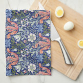 Linge De Cuisine Morris Blue Arrière - plan 1896 Compton Floral Pat (Quart Plié)