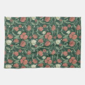 Linge De Cuisine Morris Garden Vert & Rouge Floral (Horizontal)