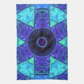 Linge De Cuisine Mosaic Mandala bleu et violet (Vertical)