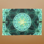 Linge De Cuisine Mosaic Mandala Turquoise et jaune<br><div class="desc">Ce design kaléidoscope en mosaïque présente des carreaux turquoises et jaunes brillants. Un design géométrique vif inspiré par les fractales,  les mandalas et les mosaïques en vitraux. Obtenez ce design trippy magnifique maintenant pour votre ami préféré qui aime les couleurs vives!</div>