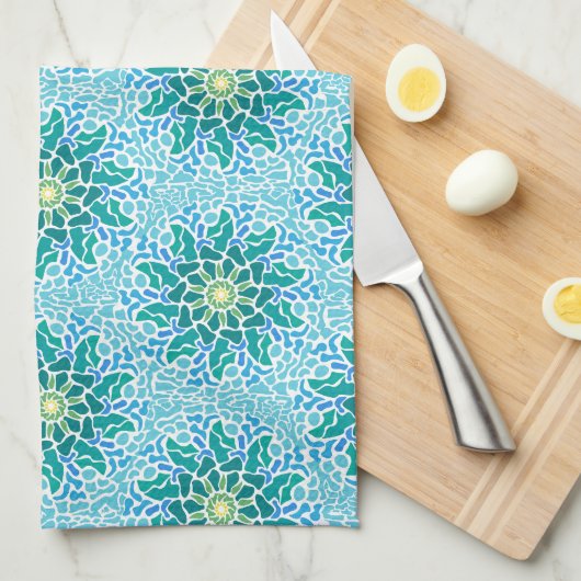 Linge De Cuisine Mosaico Marino (Quart Plié)