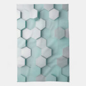 Linge De Cuisine Mosaïque 3D Hexagone Pastel Mint (Vertical)