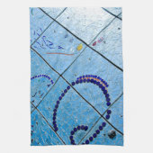 Linge De Cuisine Mosaïque bleue (Vertical)