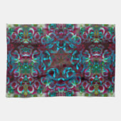 Linge De Cuisine Mosaïque de lignes géométriques et de plis mattes  (Horizontal)