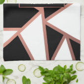 Linge De Cuisine Mosaïque d'or rose (Plié)