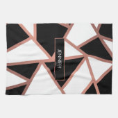 Linge De Cuisine Mosaïque d'or rose (Horizontal)