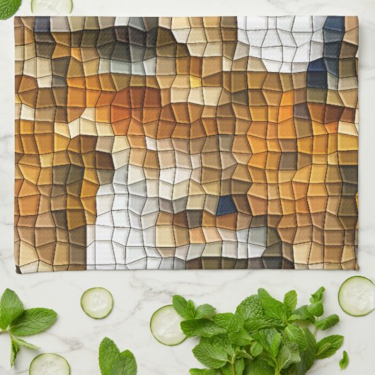 LINGE DE CUISINE MOSAÏQUE FOX (Plié)