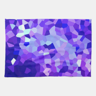 Linge De Cuisine Mosaïque moderne bleue et de pourpre en verre