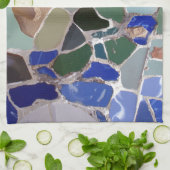 Linge De Cuisine Mosaïques de bleu d'Antoni Gaudi (Plié)