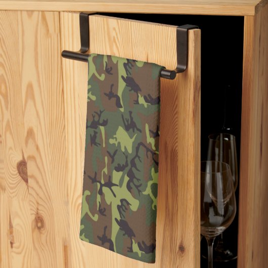 Linge De Cuisine Moss Green Camo (Pliage en tiers)