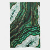 Linge De Cuisine Moss Green Geode et Crystals Art numérique (Vertical)