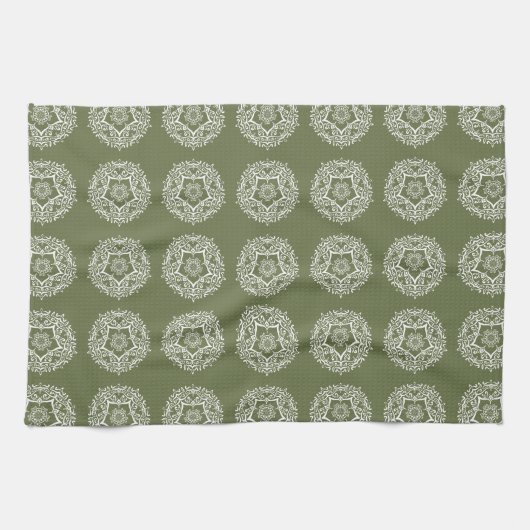 Linge De Cuisine Moss Mandala (Horizontal)