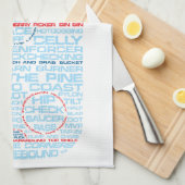 Linge De Cuisine Mot d'art de la patinoire de hockey (Quart Plié)