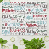 Linge De Cuisine Mot d'hiver | Noël (Plié)