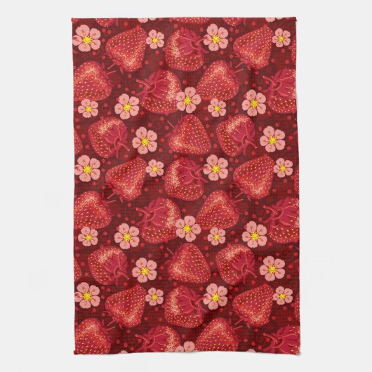 Linge De Cuisine Motif 2 2 de fraise (Vertical)