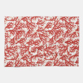 Linge De Cuisine Motif 2 de corail rouge (Horizontal)