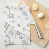Linge De Cuisine motif 2 de griffonnage (Quart Plié)