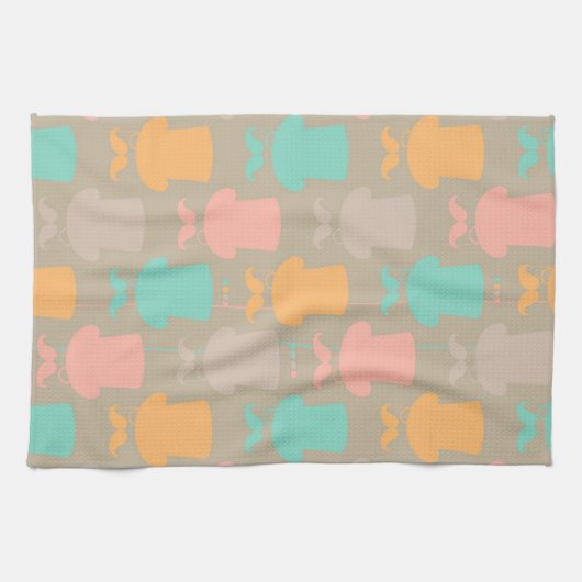 Linge De Cuisine Motif 2 de moustache (Horizontal)