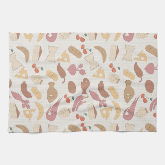 Linge De Cuisine Motif 2 de nourriture (Horizontal)