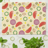 Linge De Cuisine Motif 2 de pizza (Plié)