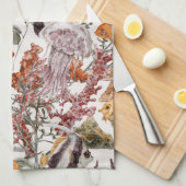 Linge De Cuisine Motif 2 de vie marine d'aquarelle (Quart Plié)