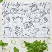 Linge De Cuisine Motif 4 de cuisine (Plié)