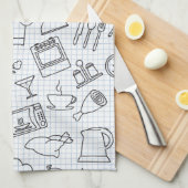 Linge De Cuisine Motif 4 de cuisine (Quart Plié)