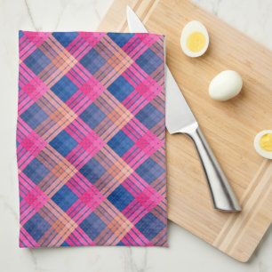 Linge De Cuisine Motif à carreaux avec coloration en zig zag
