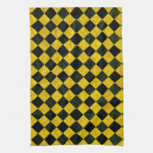 Linge De Cuisine Motif à damiers noir et jaune (Vertical)