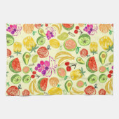 Linge De Cuisine Motif à doodle de fruits assoré (Horizontal)