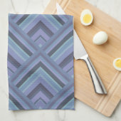 Linge De Cuisine Motif à échelle gris bleu (Quart Plié)