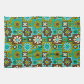 Linge De Cuisine Motif à fleurs moderne du milieu du siècle (Horizontal)