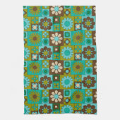 Linge De Cuisine Motif à fleurs moderne du milieu du siècle (Vertical)