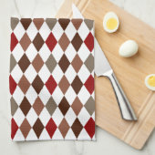 Linge De Cuisine Motif à motifs de losanges élégant de diamant (Quart Plié)