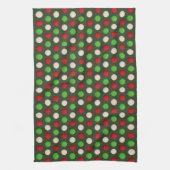 Linge De Cuisine Motif à points blanc vert rouge (Vertical)