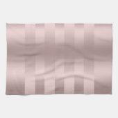 Linge De Cuisine motif à rayures rose-or (Horizontal)