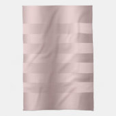 Linge De Cuisine motif à rayures rose-or (Vertical)