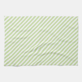 Linge De Cuisine Motif à rayures vert et blanc (Horizontal)