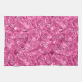 Linge De Cuisine Motif à tissage Carré rose chaud (Horizontal)