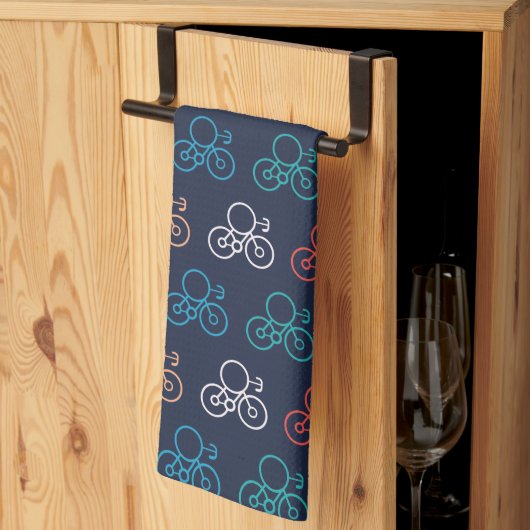 Linge De Cuisine Motif à vélo (Pliage en tiers)