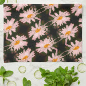 Linge De Cuisine Motif Abstrait blanc Fleur de marguerite (Plié)