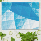 Linge De Cuisine Motif abstrait bleu (Plié)