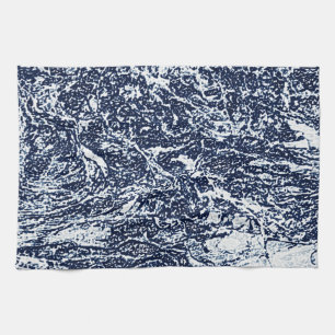 Linge De Cuisine Motif Abstrait bleu foncé