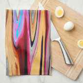 Linge De Cuisine Motif abstrait coloré (Quart Plié)