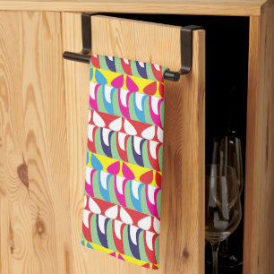 Linge De Cuisine Motif Abstrait Coloré Chic Moderne