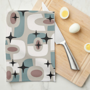Linge De Cuisine Motif Abstrait Cosmique Moderne Rétro Milieu de Si