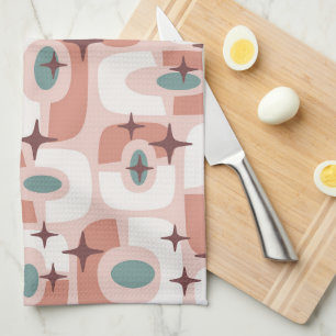 Linge De Cuisine Motif Abstrait Cosmique Rétro Moderne du Milieu du